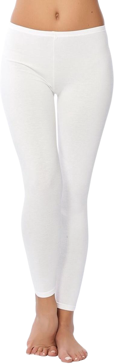 Premium Dames Legging Katoen | Basic Legging | Wit