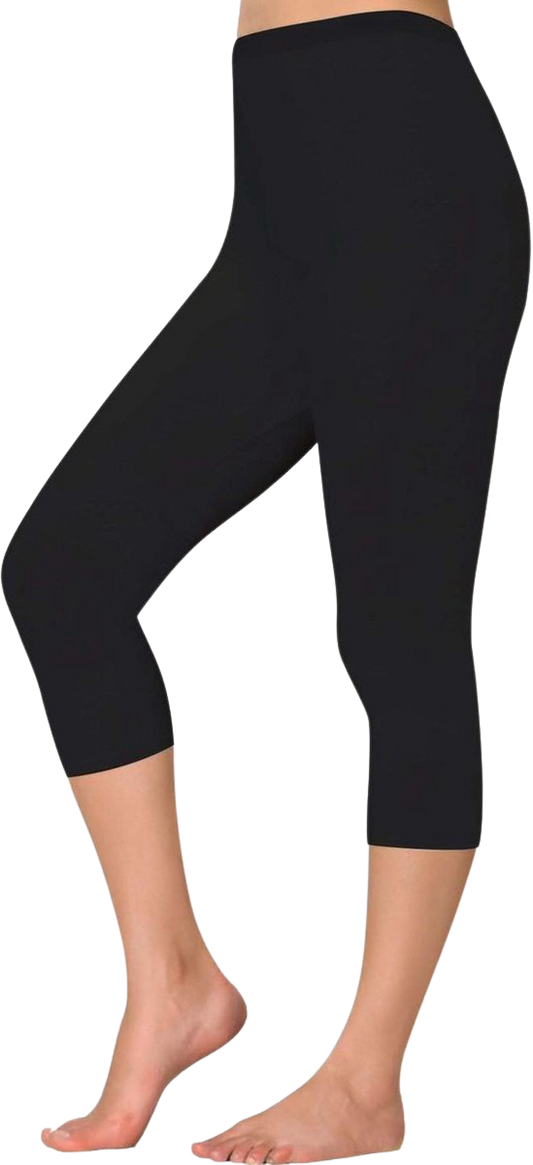 Premium Dames Driekwart Legging | 3 Kwart Legging - Zwart